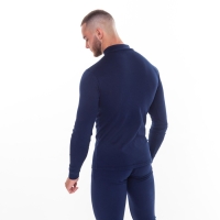 Термобельё мужское НАЧЁС (фуфайка, кальсоны) принт медведь, цвет тёмно-синий, размер 50