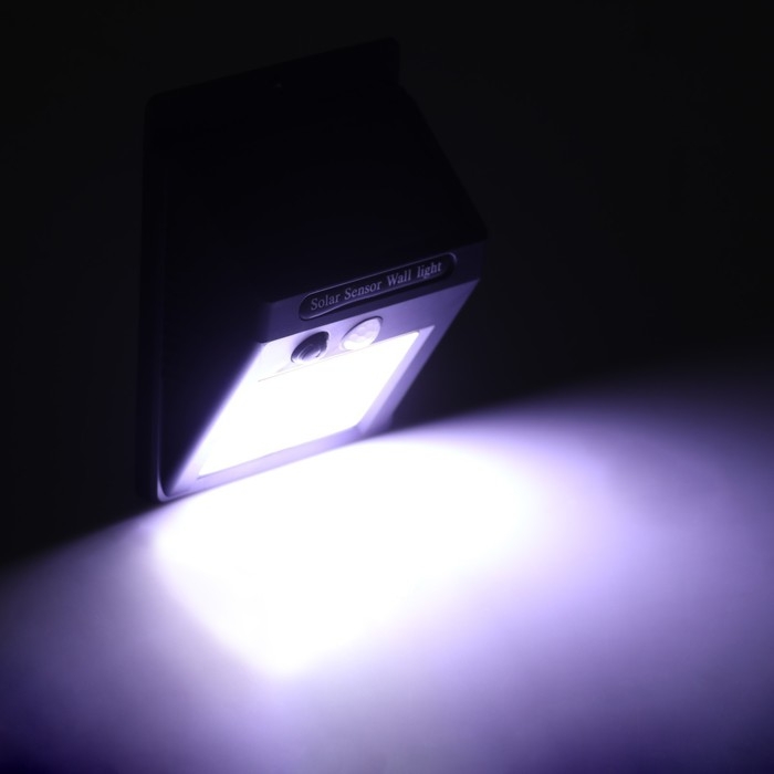 Садовый светильник на солнечной батарее, накладной, 9.5 &times; 13 &times; 5 см, 20 LED, свечение белое