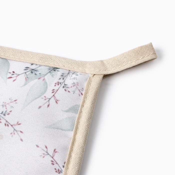 Новый год. Символ года. Змея. Прихватка Доляна "Теплых мгновений" 17х17 см, 35% хл, 65% пэ, ватин 250 г/м2