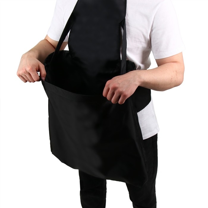 Фартук для сбора урожая, один карман на молнии, чёрный, &laquo;Кенгуру&raquo;, Greengo