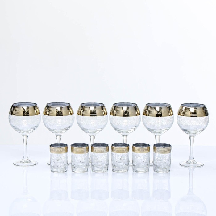 Мини-бар "Барокко" барная стойка 6 фужеров/стопок