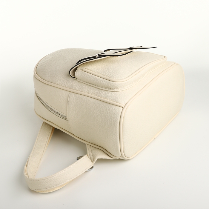 Рюкзак городской на молнии, цвет молочный Рюкзак городской на молнии, цвет молочный