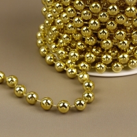 Бусы на нитях, круглые, 7,5 мм, 10 &plusmn; 1 м, цвет золотой