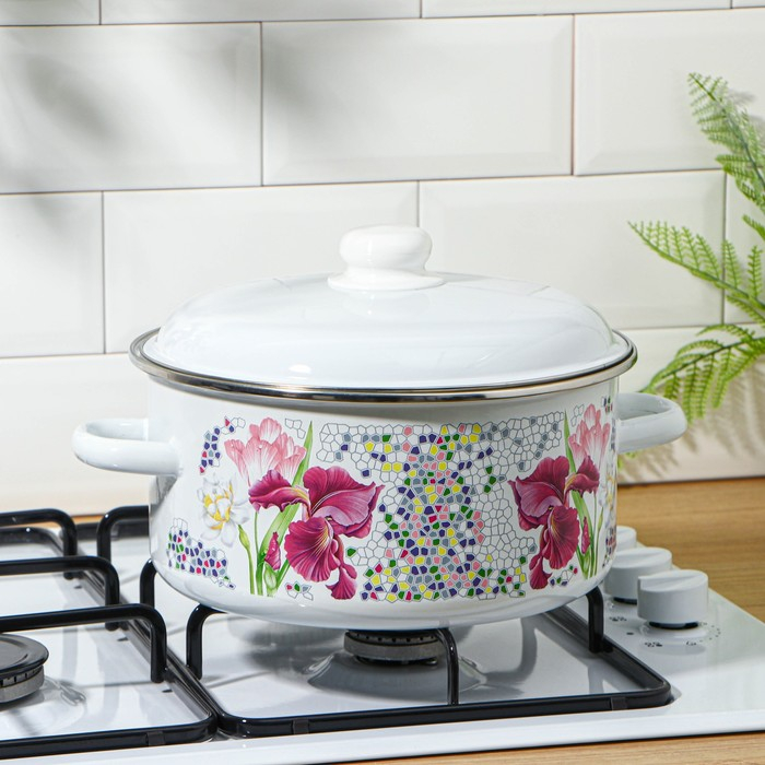 Кастрюля эмалированная &laquo;Мозаика&raquo;, 5 л, индукция