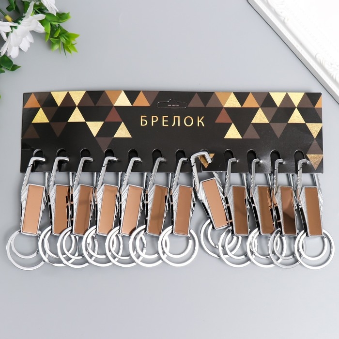 Брелок металл Брелок металл "Карабин. Глянец цвета" МИКС 3,4х0,6х9 см