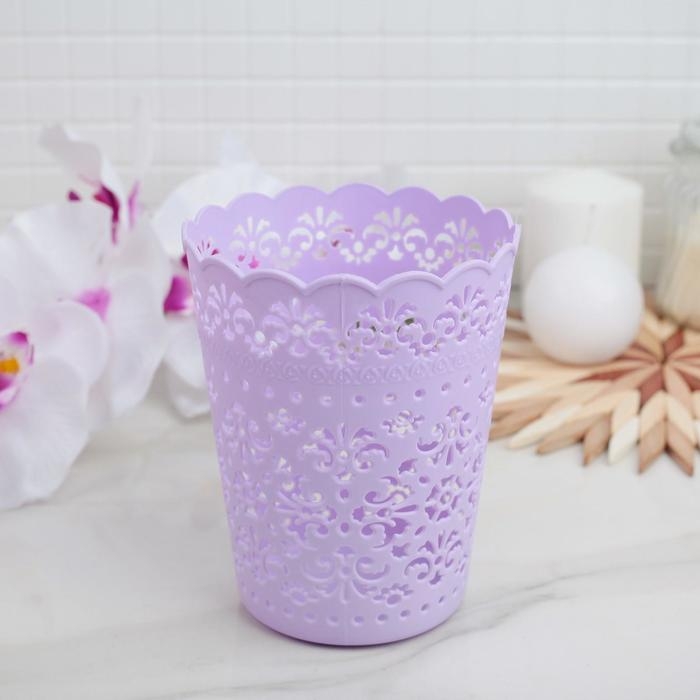 Корзина для хранения &laquo;Кружевной узор&raquo;, 11&times;11&times;14 см, цвет МИКС