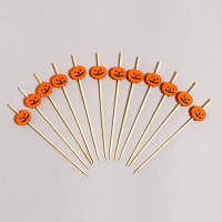 Шпажки &laquo;Тыква&raquo;, в наборе 12 штук, цвет оранжевый