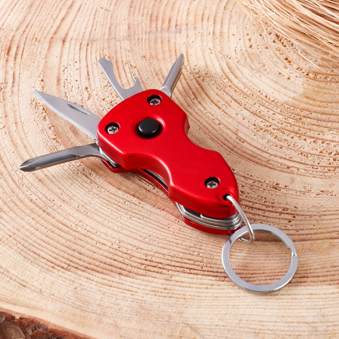 Нож-брелок 5в1 многофункциональный с фонариком, микс Нож-брелок 5в1 многофункциональный с фонариком, микс