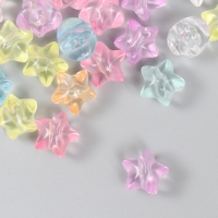 Бусины для творчества пластик "Звёздочки. Цветные льдинки" набор 20 гр Бусины для творчества пластик "Звёздочки. Цветные льдинки" набор 20 гр