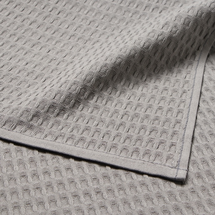 Набор кух.полотенец "Доляна" тёмно-серый 35х60см-3шт., 100% хл, вафля, 220 гр/м2