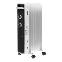 Обогреватель Centek CT-6222-7, масляный, напольный, 1500 Вт, 15 м&sup2;, 7 секций, бело-чёрный