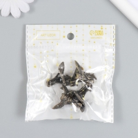 Уголок (ножка) для шкатулки металл "Ангел" набор 4 шт бронза 2,3х2,6х1 см Уголок (ножка) для шкатулки металл "Ангел" набор 4 шт бронза 2,3х2,6х1 см