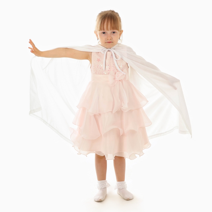 Карнавальный плащ детский, плюш белый, длина 110 см Карнавальный плащ детский, плюш белый, длина 110 см