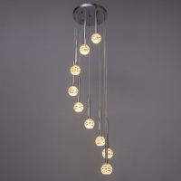 Светильник "Жаннетт" 9х3Вт G4 Хром 30х30х180см