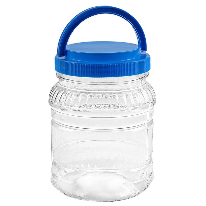 Банка для хранения продуктов, пластиковая, 1,5 л, цвет МИКС