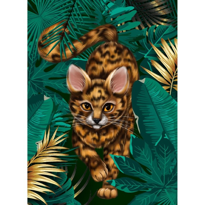 Алмазная мозаика с полным заполнением на холсте &laquo;Кот&raquo;, 20 х 30 см