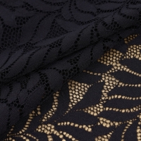 Кружевная эластичная ткань, 185 мм × 2,7 ± 0,5 м, цвет чёрный Кружевная эластичная ткань, 185 мм × 2,7 ± 0,5 м, цвет чёрный