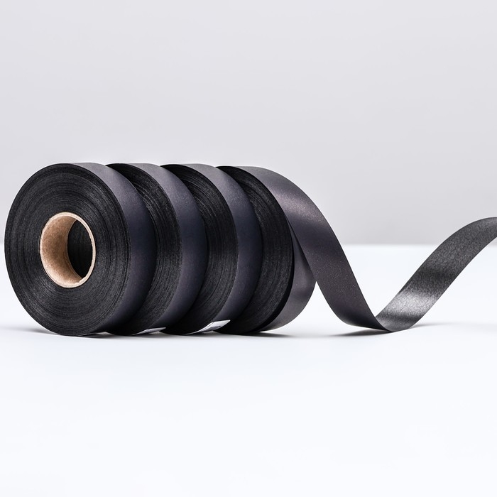 Лента полипропиленовая Лента полипропиленовая "Matte" для декора и подарков, чёрная, 2 см х 50 м