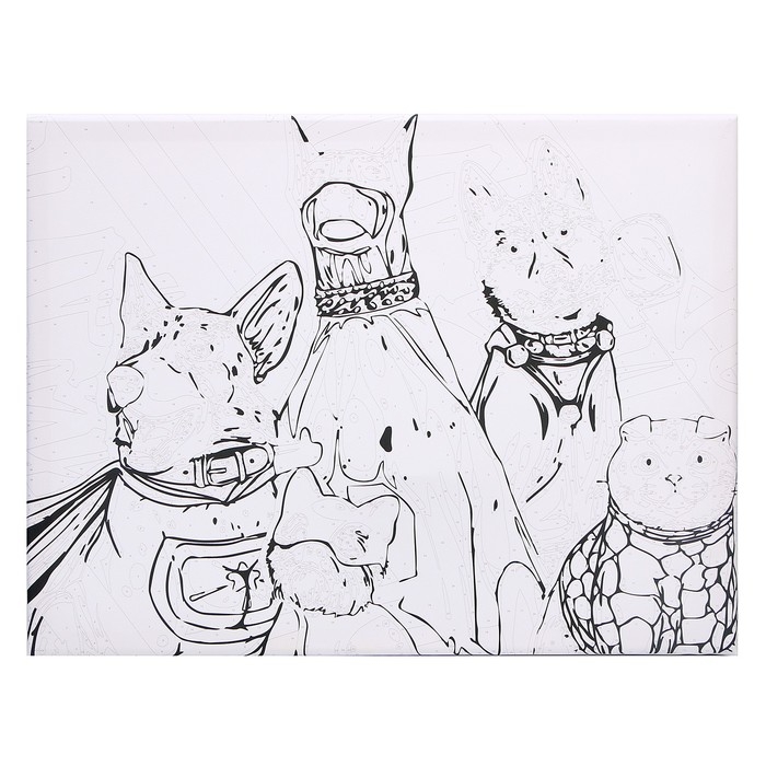 Картина по номерам на холсте с подрамником &laquo;Собаки-герои&raquo;, 40 х 50 см