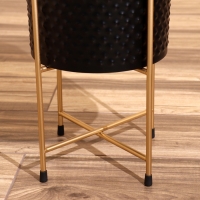 Кашпо на подставке "Космик" металл (набор 2 шт), диаметр 30 и 25 см Кашпо на подставке "Космик" металл (набор 2 шт), диаметр 30 и 25 см