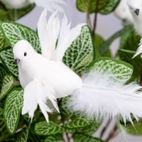 Декор на прищепке "Птица", белая, 18 х 6,5 х 12 см Декор на прищепке "Птица", белая, 18 х 6,5 х 12 см