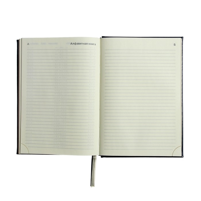 Ежедневник датированный 2024 A5 176 листов, deVENTE.Symbol, твёрдая обложка из искусственной кожи, тиснение фольгой, ляссе, кремовый блок 70 г/м2, синий