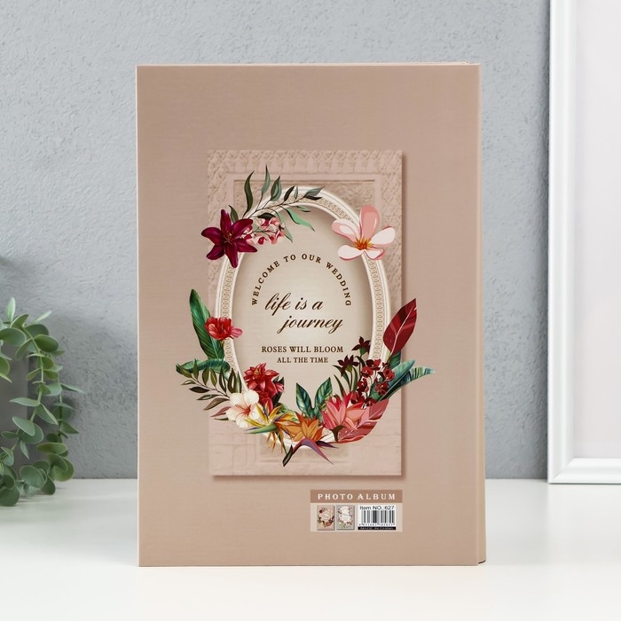 Фотоальбом на 300 фото 10х15 см "Цветочная рамка" МИКС 23,5х5,5х33,5 см