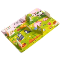 Книга картонная с окошками &laquo;Хорошо у нас на ферме&raquo;, 10 стр., 24 окошка