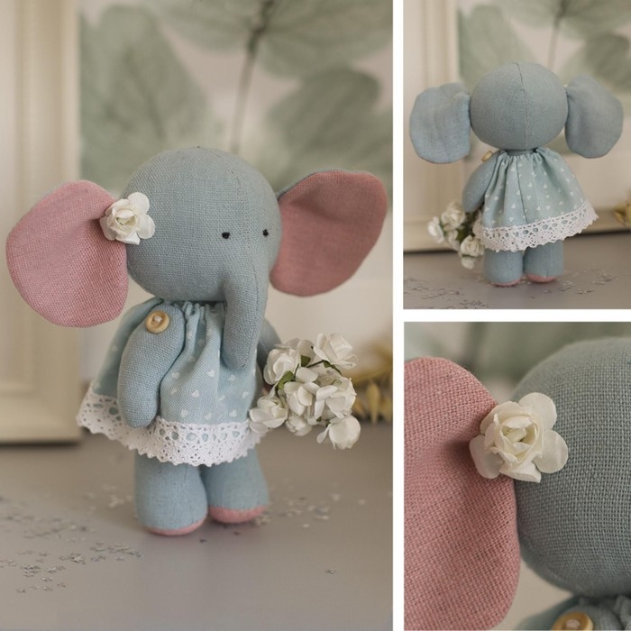 Набор для шитья игрушки-малютки  &laquo;Слонёнок Тереза&raquo;, 17 см