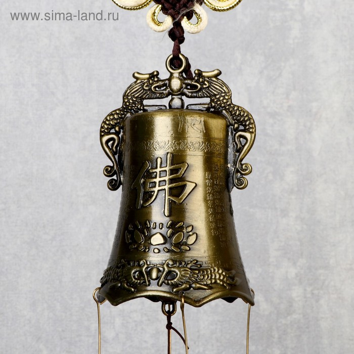 Музыка ветра металл "Будда" 8 колокольчиков 60 см