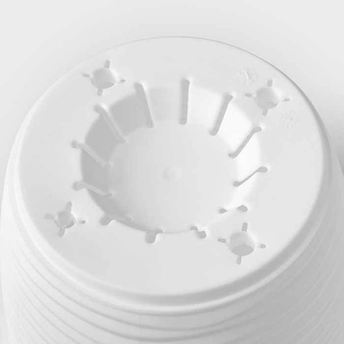 Горшок с поддоном &laquo;Дюна&raquo;, 1,7 л, цвет белый