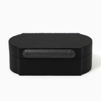 Шкатулка для украшений &laquo;Чёрный узор&raquo; экокожа, набор 2 шт.