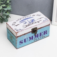 Шкатулка дерево кожзам "Летнее путешествие" 8х8х16 см Шкатулка дерево кожзам "Летнее путешествие" 8х8х16 см