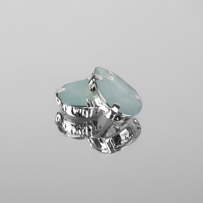 Стразы пришивные «Капля», в оправе, 10 × 14 мм, 20 шт, цвет белый опал Стразы пришивные «Капля», в оправе, 10 × 14 мм, 20 шт, цвет белый опал