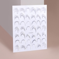 Наклейки для ногтей «Сияющие линии», металлизированные, цвет серебристый Наклейки для ногтей «Сияющие линии», металлизированные, цвет серебристый