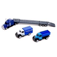 Грузовик металлический &laquo;Полиция&raquo;, инерционный, с 2 машинками