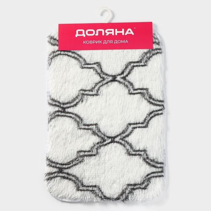 Коврик Доляна «Вензель», 40×60 см, цвет белый Коврик Доляна «Вензель», 40×60 см, цвет белый