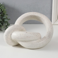 Сувенир полистоун "Абстракция. Узел" белый с чёрными вкраплениями 20х18х11,5 см Сувенир полистоун "Абстракция. Узел" белый с чёрными вкраплениями 20х18х11,5 см