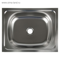 Мойка кухонная "Владикс", накладная, без сифона, 50х40 см, нержавеющая сталь 0.4 мм Мойка кухонная "Владикс", накладная, без сифона, 50х40 см, нержавеющая сталь 0.4 мм