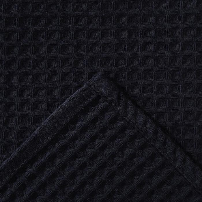 Полотенце вафельное Этель 70х140 см, цвет чёрный, 100% хлопок, 240 г/м2 Полотенце вафельное Этель 70х140 см, цвет чёрный, 100% хлопок, 240 г/м2