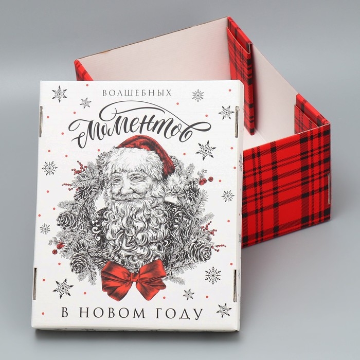 Коробка подарочная новогодняя складная &laquo;Волшебных моментов&raquo;, 31.2 х 25.6 х 16.1 см, Новый год