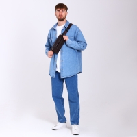 Сумка поясная на молнии, 2 наружных кармана, цвет коричневый Сумка поясная на молнии, 2 наружных кармана, цвет коричневый