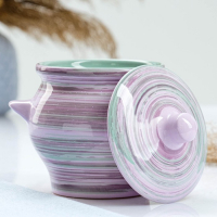 Горшок керамический для запекания №6, 0,65л / 12х12см, лаванда