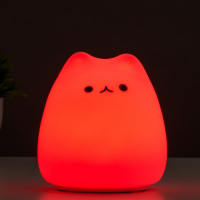 Ночник "Антистресс мякиш котенок" LED RGB от батареек 3ААА 9,5х9,5х10,5 см RISALUX Ночник "Антистресс мякиш котенок" LED RGB от батареек 3ААА 9,5х9,5х10,5 см RISALUX