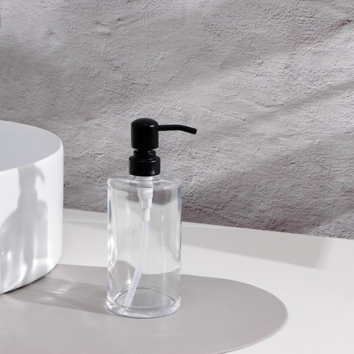 Дозатор для ванной, 500 мл, стекло, прозрачный Дозатор для ванной, 500 мл, стекло, прозрачный