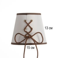 Абажур Е14 бело-шоколадный 15х15х13 см Абажур Е14 бело-шоколадный 15х15х13 см