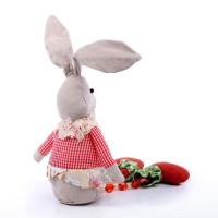Мягкая игрушка &laquo;Зайка&raquo;, в клетку, 15 см