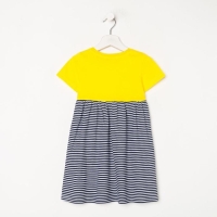 Платье для девочки, цвет жёлтый/синий, рост 92 см