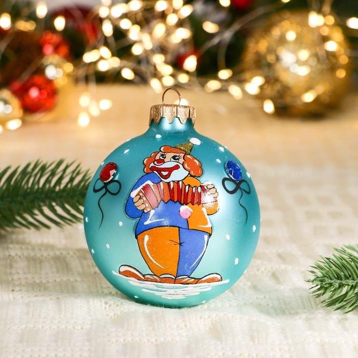 Шар "Клоун с гармошкой" 8 см микс