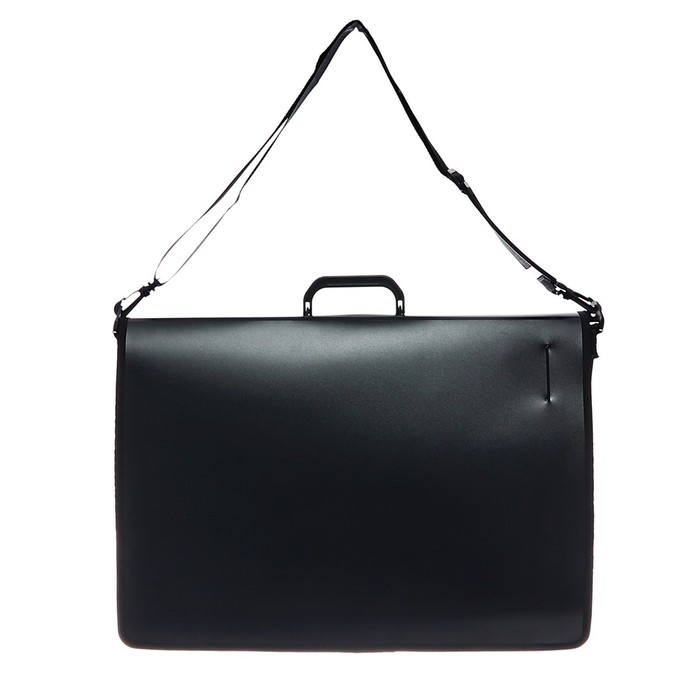 Папка для чертежей и рисунков A3, 520 х 370 х 12мм, с ручкой, пластиковая, 2 отделения, плечевой ремень, deVENTE